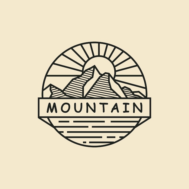 mountain logo design template