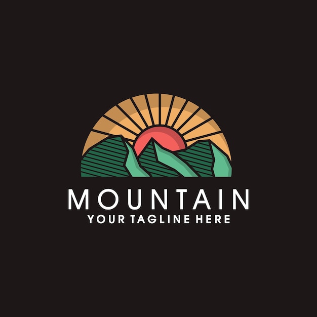 Mountain logo design template