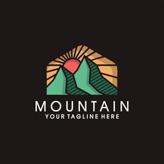 Mountain logo design template