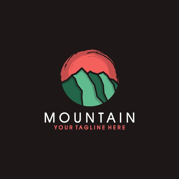 Mountain logo design template