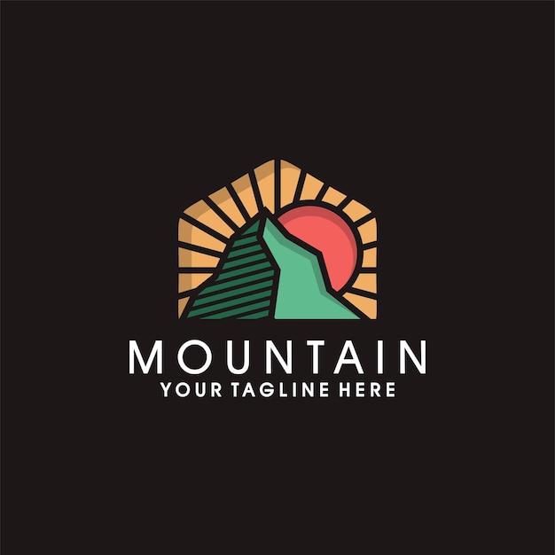 Mountain logo design template