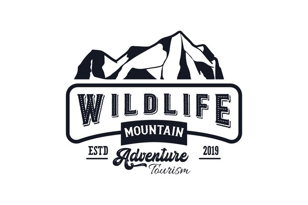 Vector mountain logo design vector illustration outdoor adventure