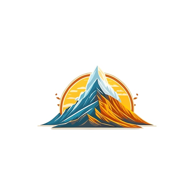 Mountain logo design vector illustration