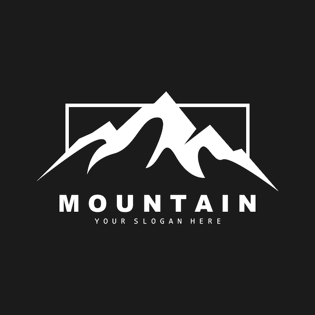 Mountain Logo Design Vector Place For Nature Lovers Hiker