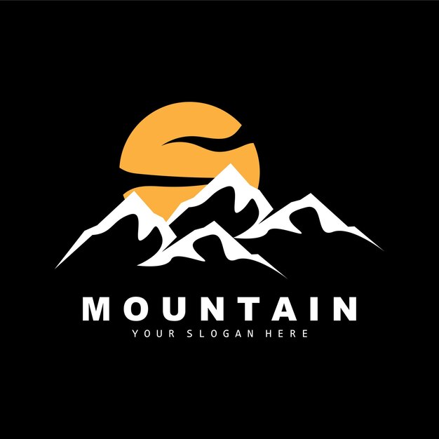 Mountain Logo Design Vector Place For Nature Lovers Hiker