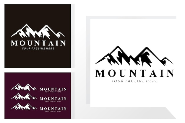 Mountain logo design vector place for nature lovers hiker