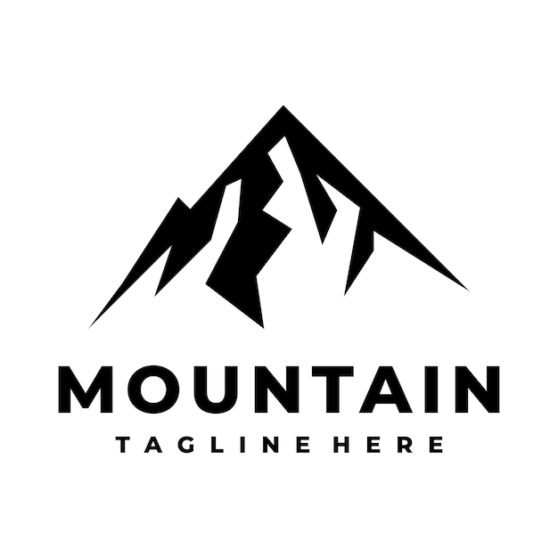 дизайн логотипа горы вектро и значок