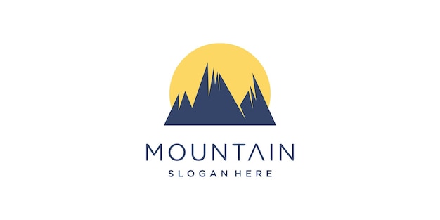 Mountain logo design with creative modern concept idea