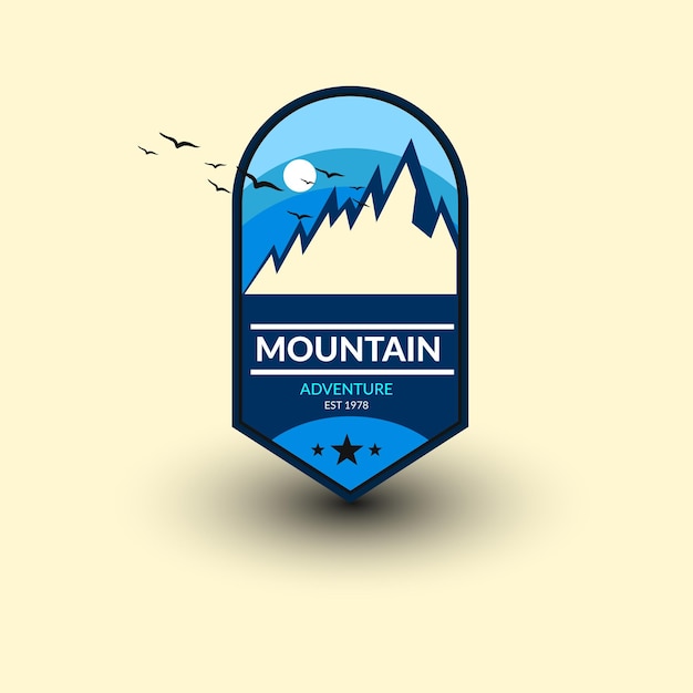 Vector mountain logo design