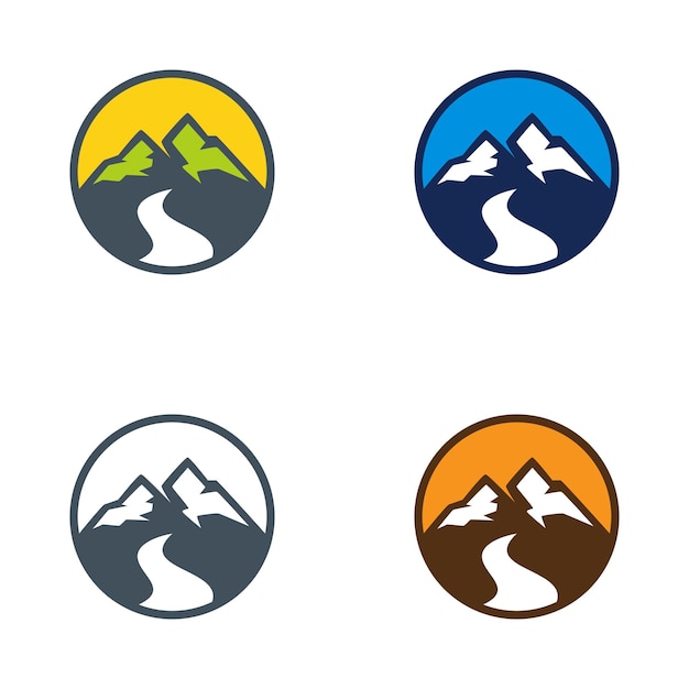 Design del logo di montagna