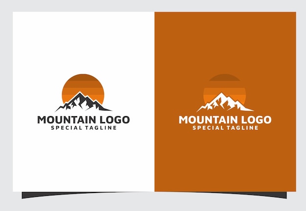 Design del logo di montagna