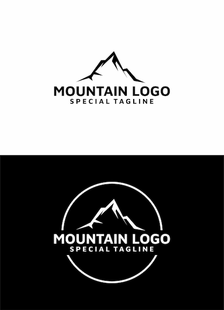 Design del logo di montagna