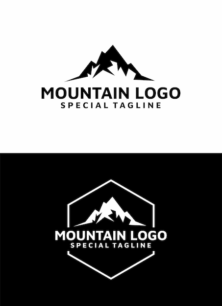 Vector mountain logo design