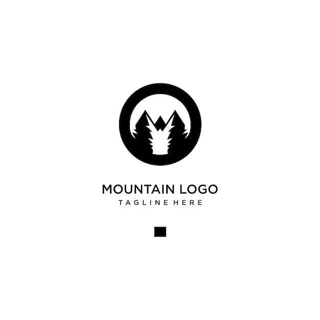 Mountain logo icon design template vector illustration