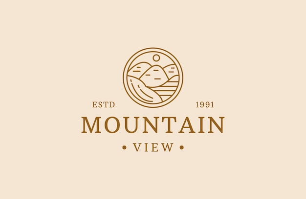 Mountain logo icon design template vector illustration