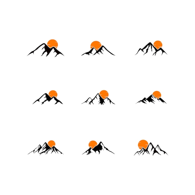 mountain logo icon design template vector