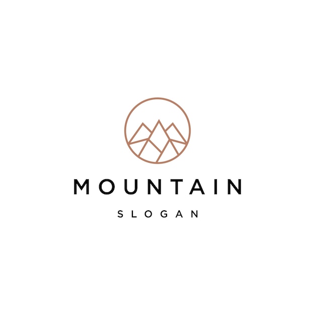 Mountain logo icon design template