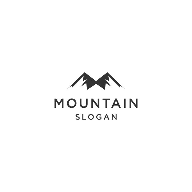 Modello di progettazione dell'icona del logo della montagna