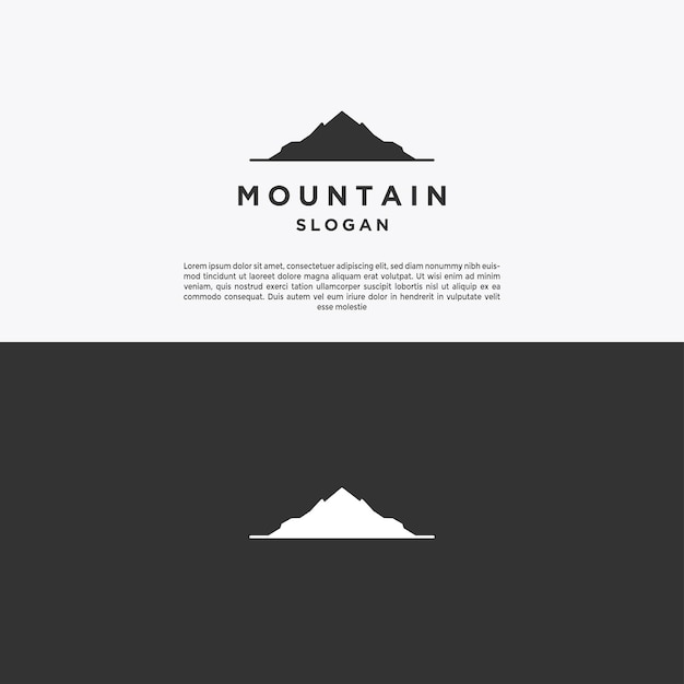 Mountain logo icon design template