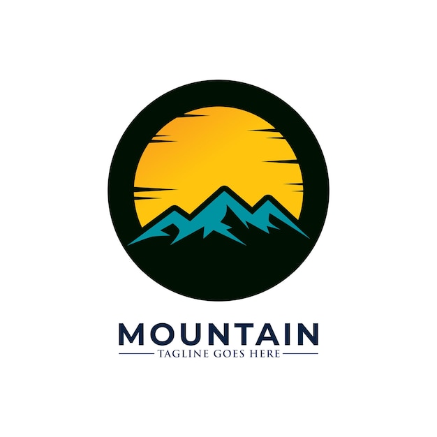 векторный шаблон логотипа горы