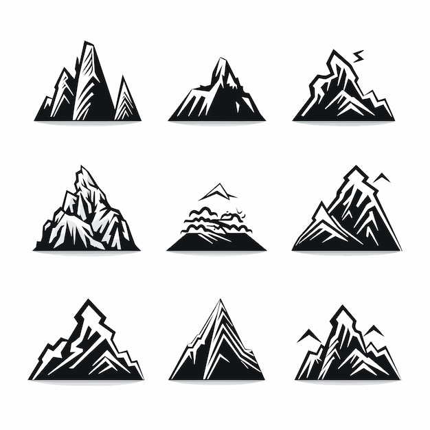 Vector mountain logo icon