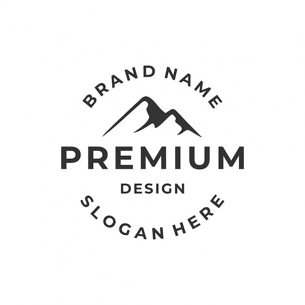 Mountain logo inspiration with circle text.