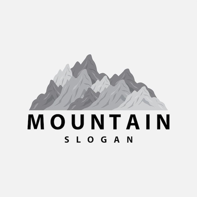 Vector mountain logo nature landscape vector premium elegant simple design illustration template icon