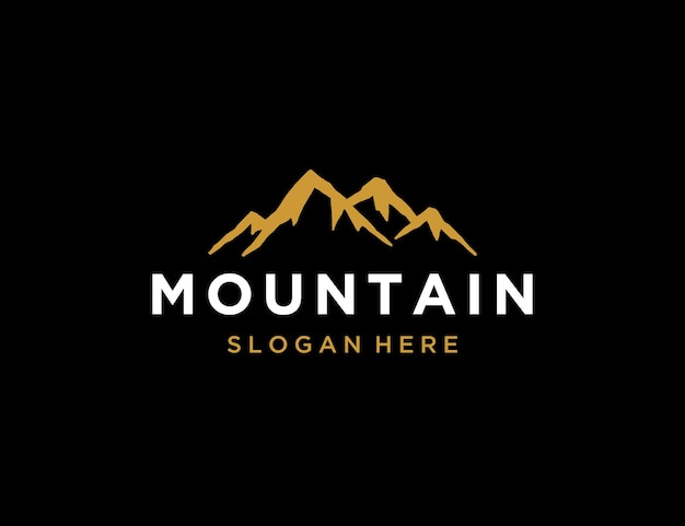 Mountain logo for outdoor adventure company