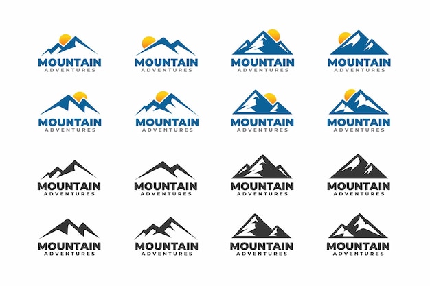 Mountain logo set