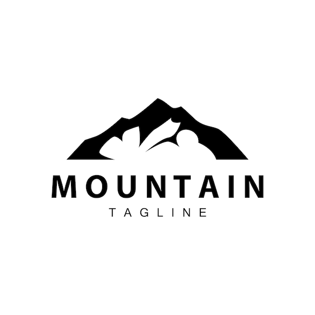 Mountain logo simple illustration silhouette template vector design