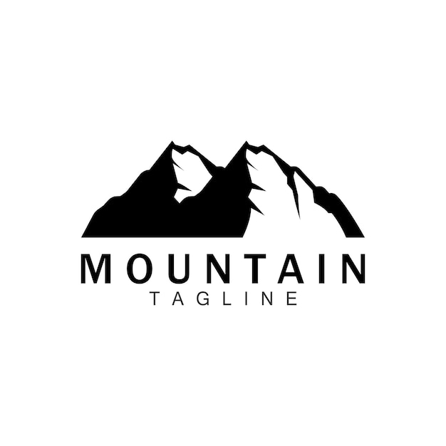 Mountain Logo Simple Silhouette Design Nature Landscape Vector Icon Illustration Template