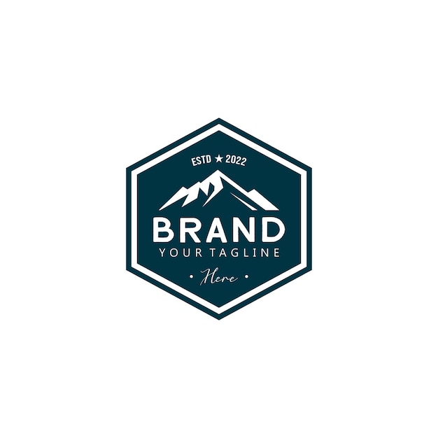 Mountain logo simple vintage