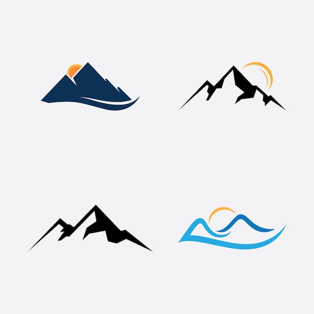 Mountain logo symbol, mountain vector sign