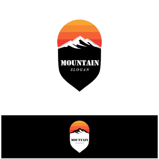 Mountain logo and symbol vector icon image