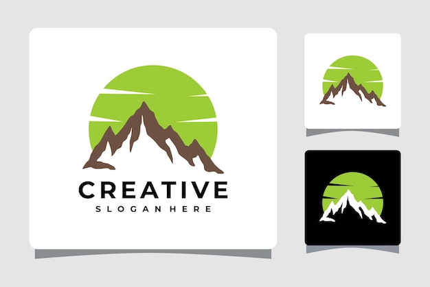 山のロゴのテンプレート デザインのインスピレーション