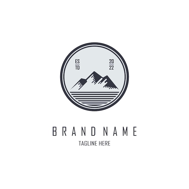 mountain logo template design vector for brand or company and other