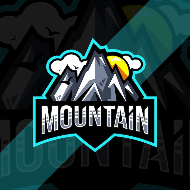 Mountain logo template design