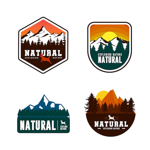 mountain logo template design