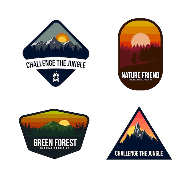 Mountain logo template design