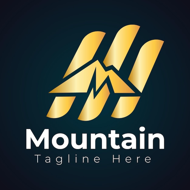 Vector mountain logo template design