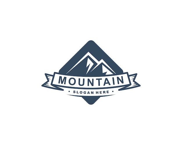 Mountain logo template vector illustration