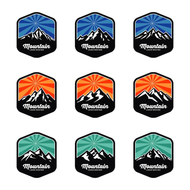 Montagna logo template vector illustration