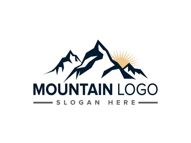 Mountain logo vector badge compilation