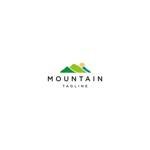 Mountain logo vector icon design template