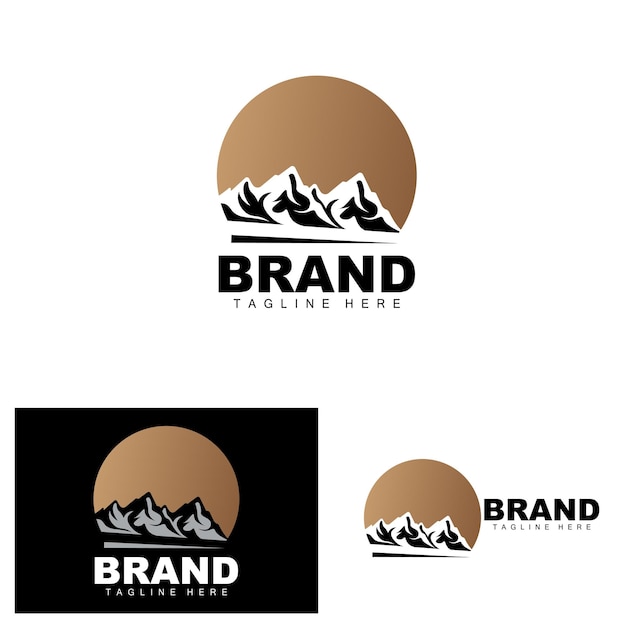 Mountain Logo Vector Mountain Climbing Adventure Design For Climbing Climbing Equipment And Brand With Mountain Logo