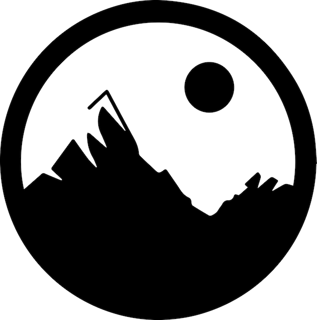 Mountain logo vector silhouette 7