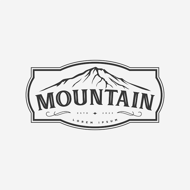 Vector mountain logo and vector