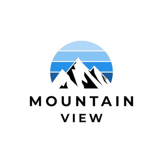 Vettore logo di montagna