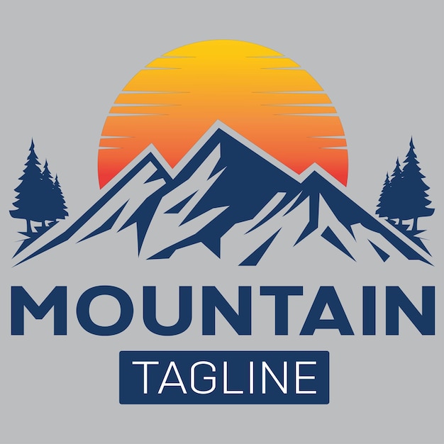 mountain logo vector