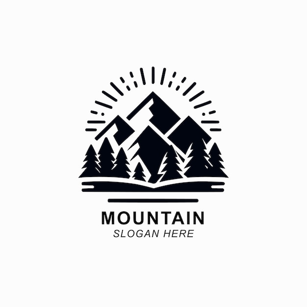 mountain logo on white background